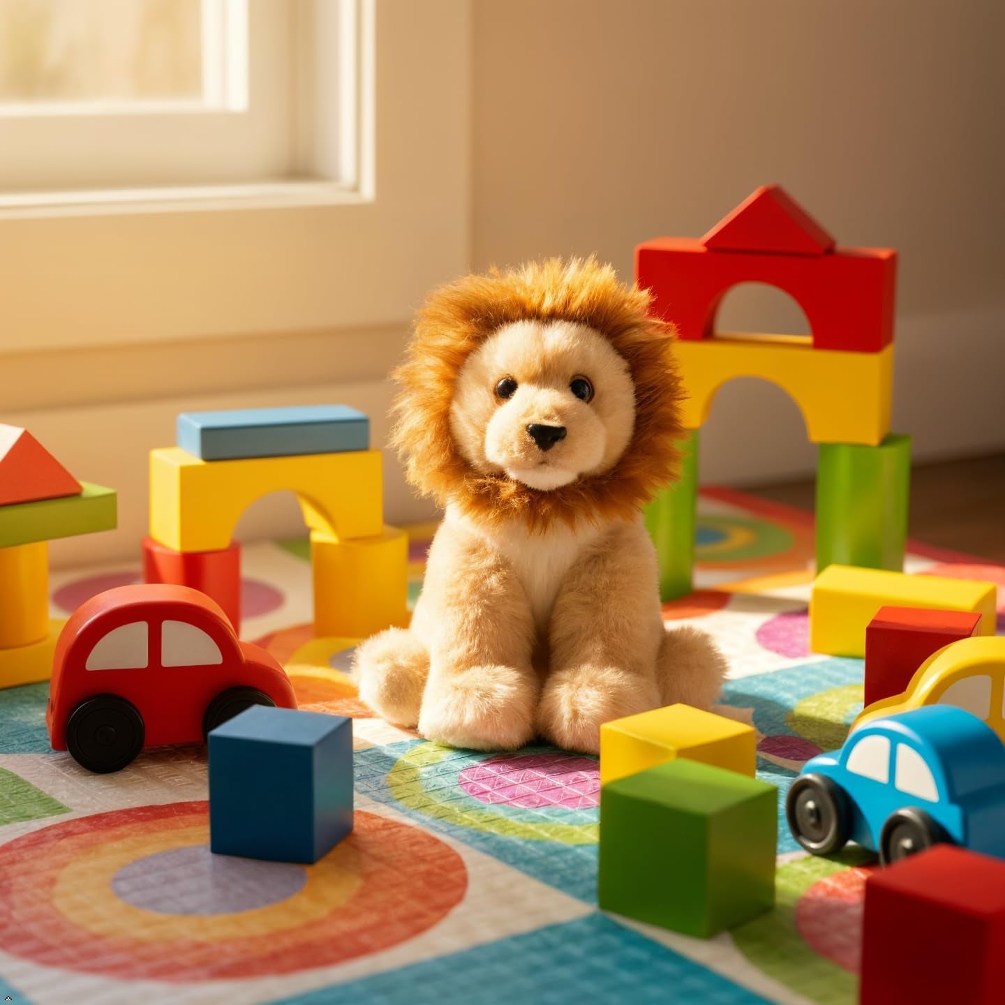 Lion Stuffed Animal Plushie, Gifts for Kids, Wild Onez Babiez Zoo Animals, Lion Plush Toy 6 Inches