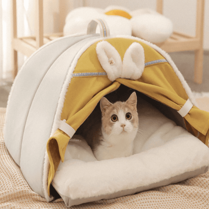 Grotte pour chat à coussin épais super doux et confortable
