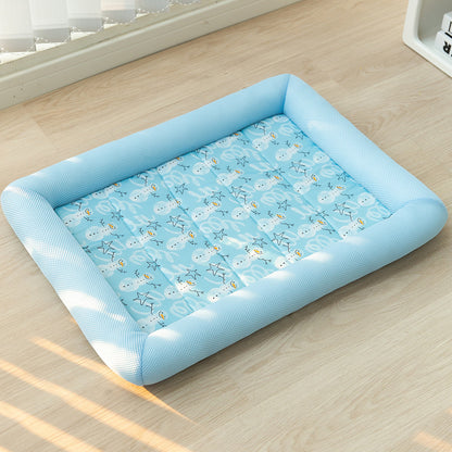 Advanced Summer Cooling Pet Bed Blue Color SnugglePals
