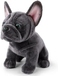 Bulldog Stuffed Animals Realistic Dog,9" Dog Stuffed Animals Soft Cuddly Gray Bulld Og Stuffed D Og Plush,Puppy Plush Toys for Kids Girls Boys Huggable & Washable
