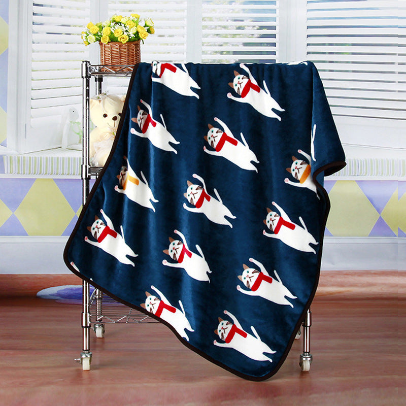 Soft and Cozy Flannel Fleece Pet Blanket: Added Warmth