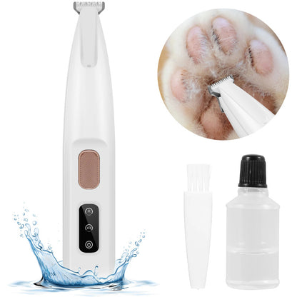 Waterproof Pet Paw Trimmer with LED Light: 18mm Widened Blade