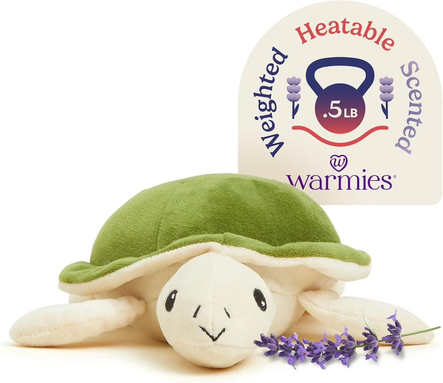 Junior 9” Turtle Stuffed Animal, Microwavable Heated Plushies and Weighted Soft Plush Toys