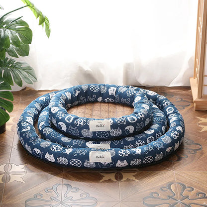Cooling Scratch Resistant Pet Bed | Navy Blue Color | SnugglePals