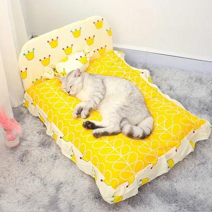 Anti-Slip Soft Cotton Dog Bed and Cat Bed | Orange