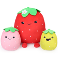 Cute Strawberry Plush Pillow – 6, 7 & 12 Inch | Squishy Stuffed Plushie Gift for All Ages