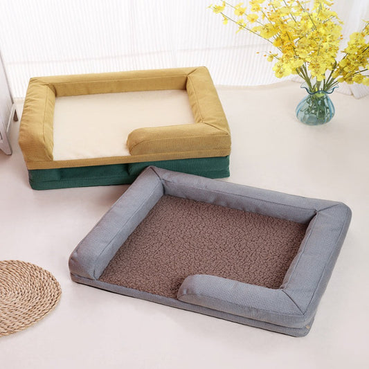 Cama ortopédica para perros con esponja de alta elasticidad 3D: comodidad semiimpermeable y antideslizante