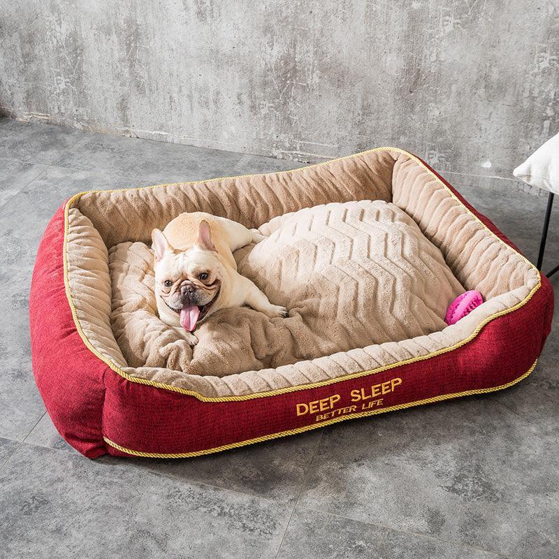 Rutschfestes, superweiches Hundebett aus Ultraplüsch: Optimaler Komfort 