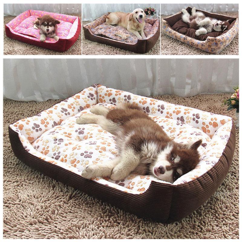 Super Warm Dog and Cat Bed: Cozy Flannel & Corduroy Comfort