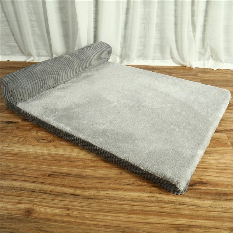 Malambot na Bolster Head Rest Corduroy Dog Bed: Pagkontrol sa Temperatura