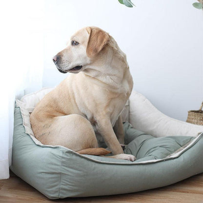 Soft Plush Cushion Sofa Dog Bed: Optimal Comfort and Durability | Light Blue