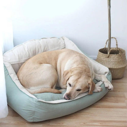 Soft Plush Cushion Sofa Dog Bed: Optimal Comfort and Durability | Light Blue