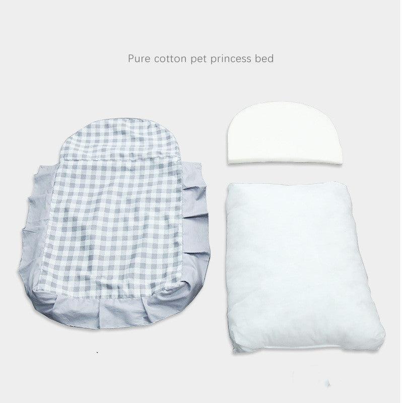 Lit pour chat et chien princesse en pur coton doux : soutien maximal