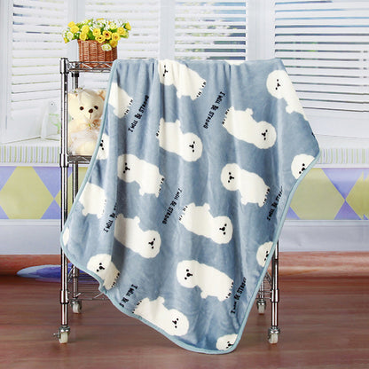 Soft and Cozy Flannel Fleece Pet Blanket: Added Warmth