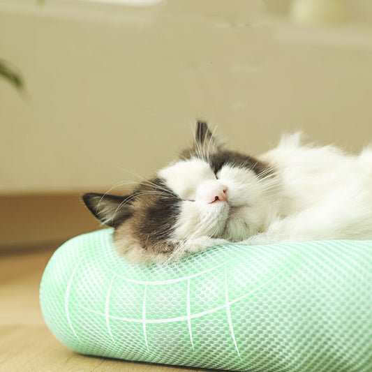 Summer Cooling Cushioned Pet Bed: Refreshing, Moisture Proof, and Breathable | Green