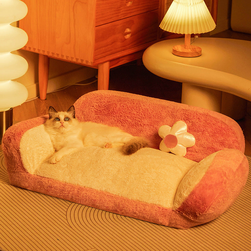 Super Comfortable Anti-Slip Spacious Cat Bed: Easy Maintenance With A Lithe Design | Pink