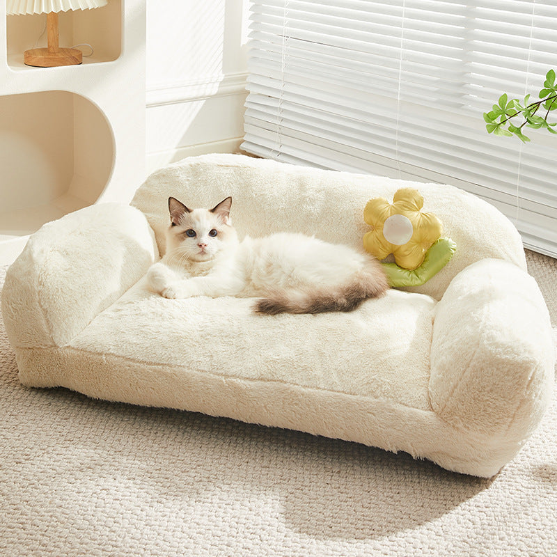 Super Comfortable Anti-Slip Spacious Cat Bed: Easy Maintenance With A Lithe Design | White