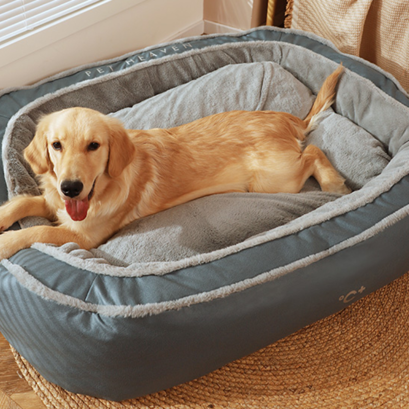 Cama para perros grande con refuerzo de algodón súper suave: suave para la piel 