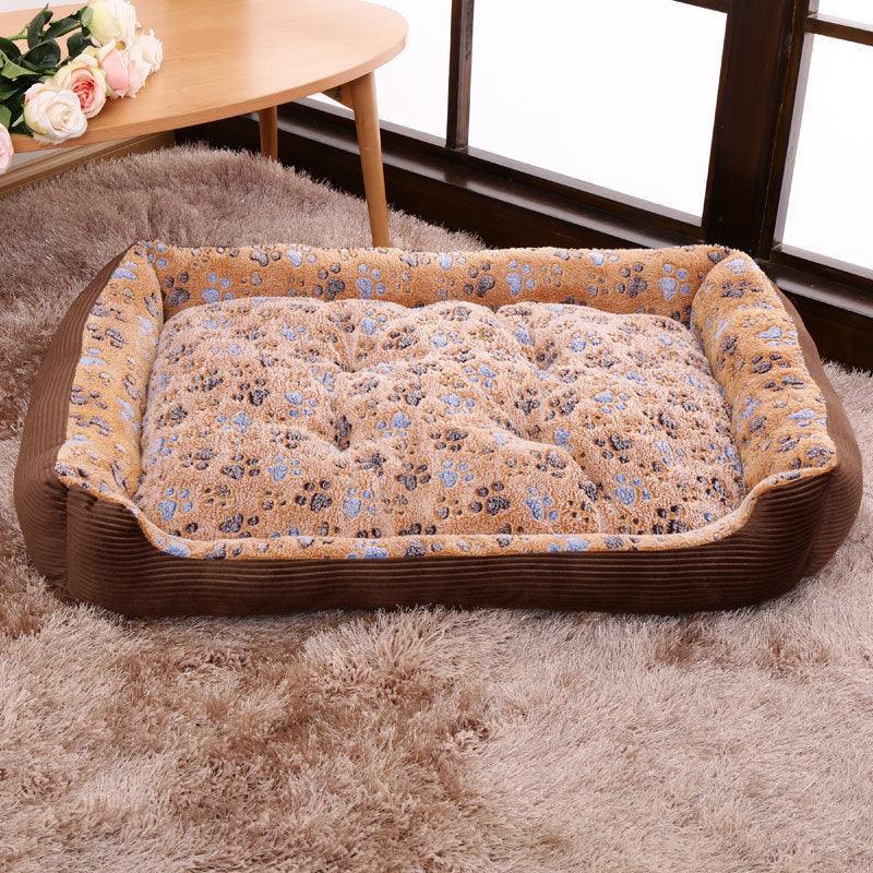 Super Warm Dog and Cat Bed: Kumportableng Flannel at Corduroy