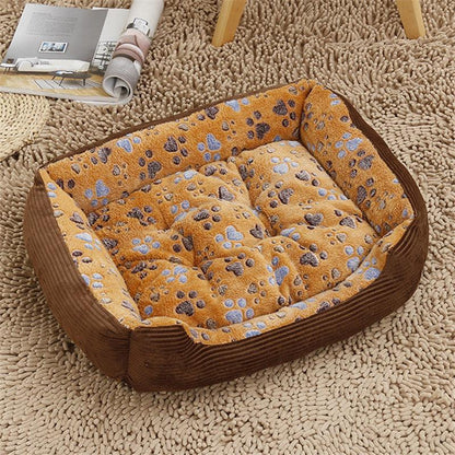 Super Warm Dog and Cat Bed: Cozy Flannel & Corduroy Comfort