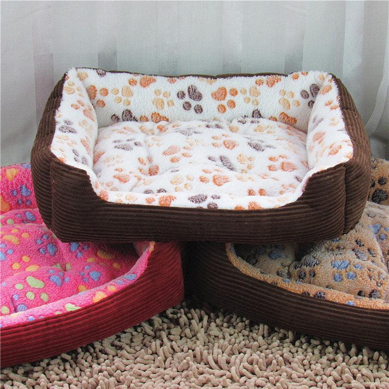 Super Warm Dog and Cat Bed: Kumportableng Flannel at Corduroy