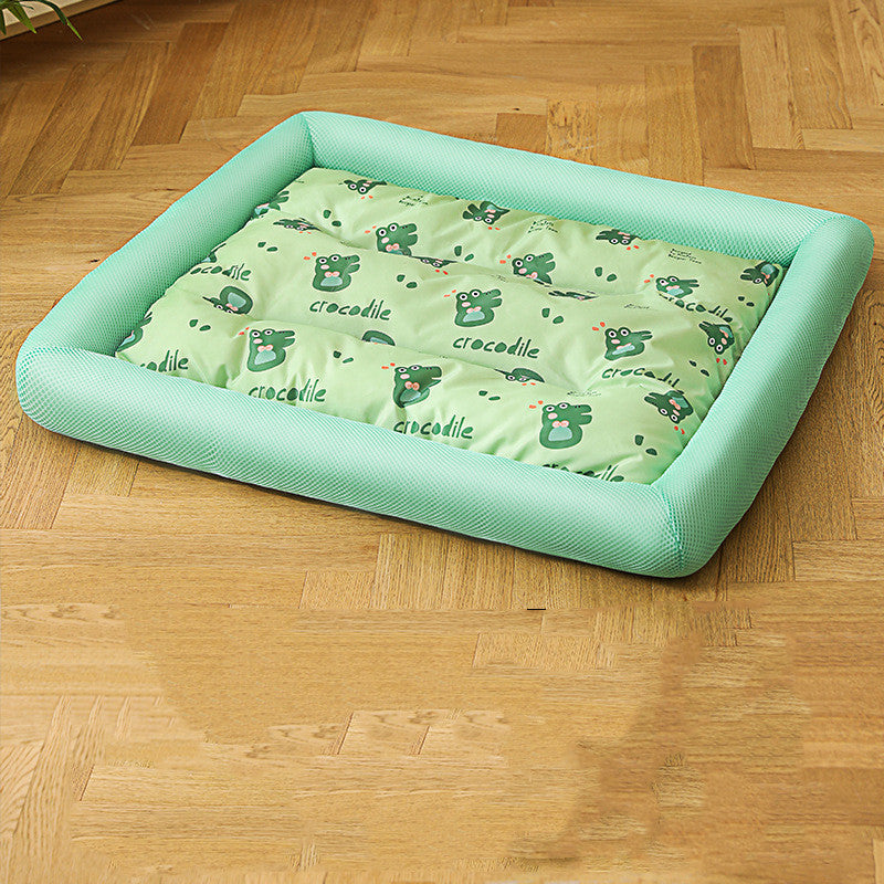 Summer Cooling Cushioned Pet Bed: Refreshing, Moisture Proof, and Breathable