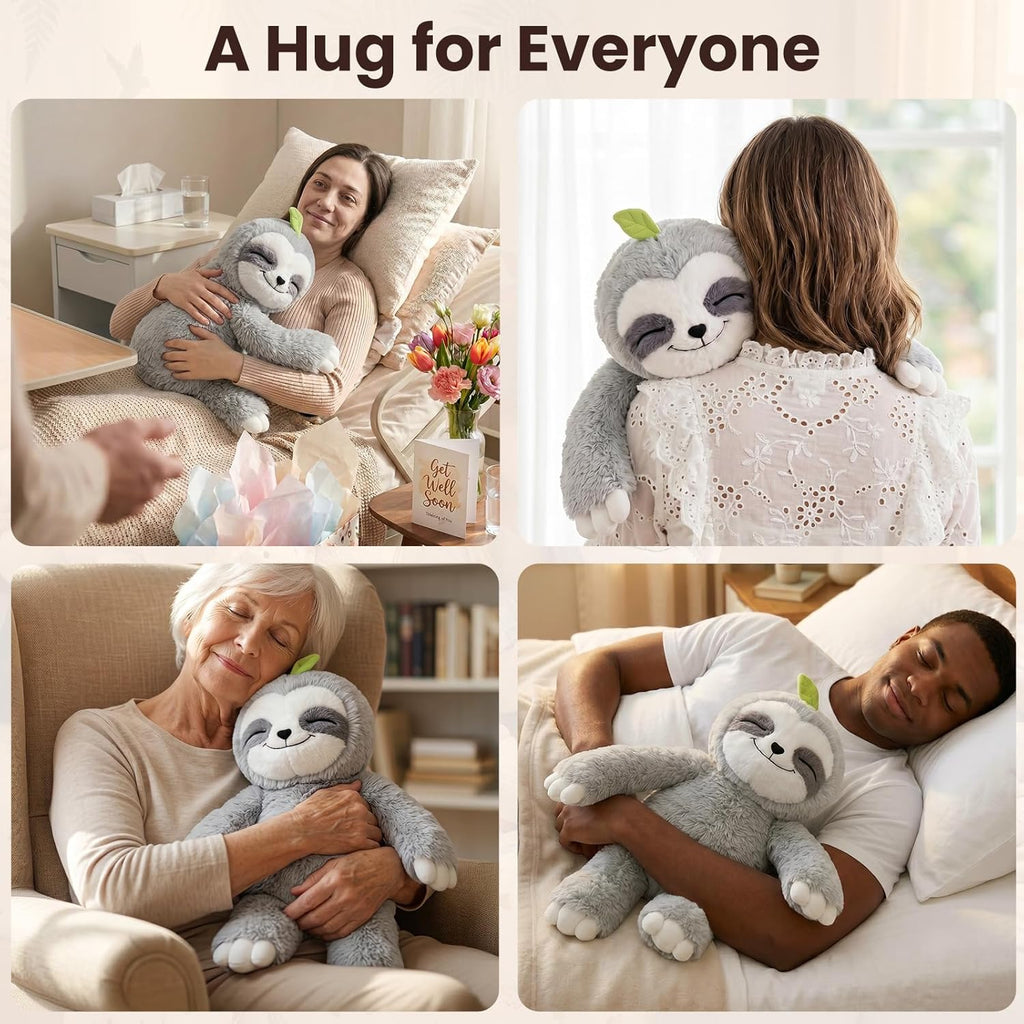 Weighted Stuffed Animals Sloth Plush, Heatable Coolable, 4 Lb, 20In | Mom'S Choice Award, Microwaveable Inner Pad, Huggable Sloth Plushies, Cozy Gift for Kids & Adults