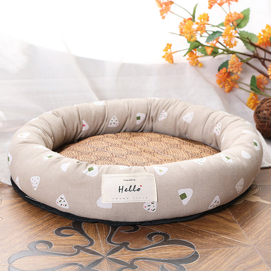Cooling Scratch-Resistant Pet Bed for Small to Medium-Sized Pets