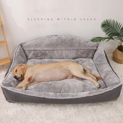 Sofá cama para perros con reposacabezas elevado: capa exterior resistente al agua 