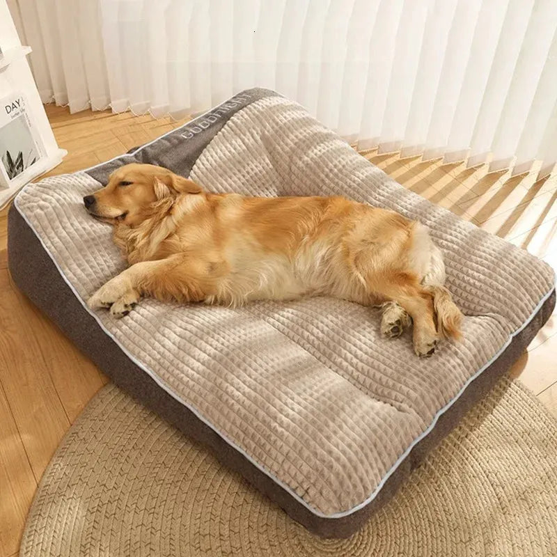 Sofá cama grande elevado antideslizante para perros: comodidad y apoyo