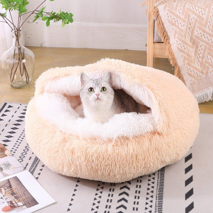 Anti-Slip Super Plush Moisture-Proof Semi-Enclosed Pet Bed